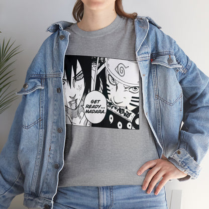 Unisex Heavy Cotton T-shirt - "Naruto & Sasuke Manga" from Naruto Shippuden