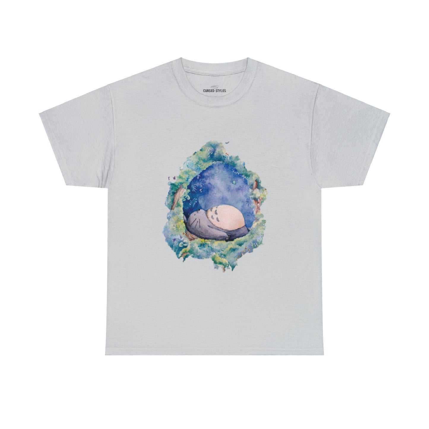 Unisex Heavy Cotton T-shirt - "Totoro Sleeping" from Studio Ghibli