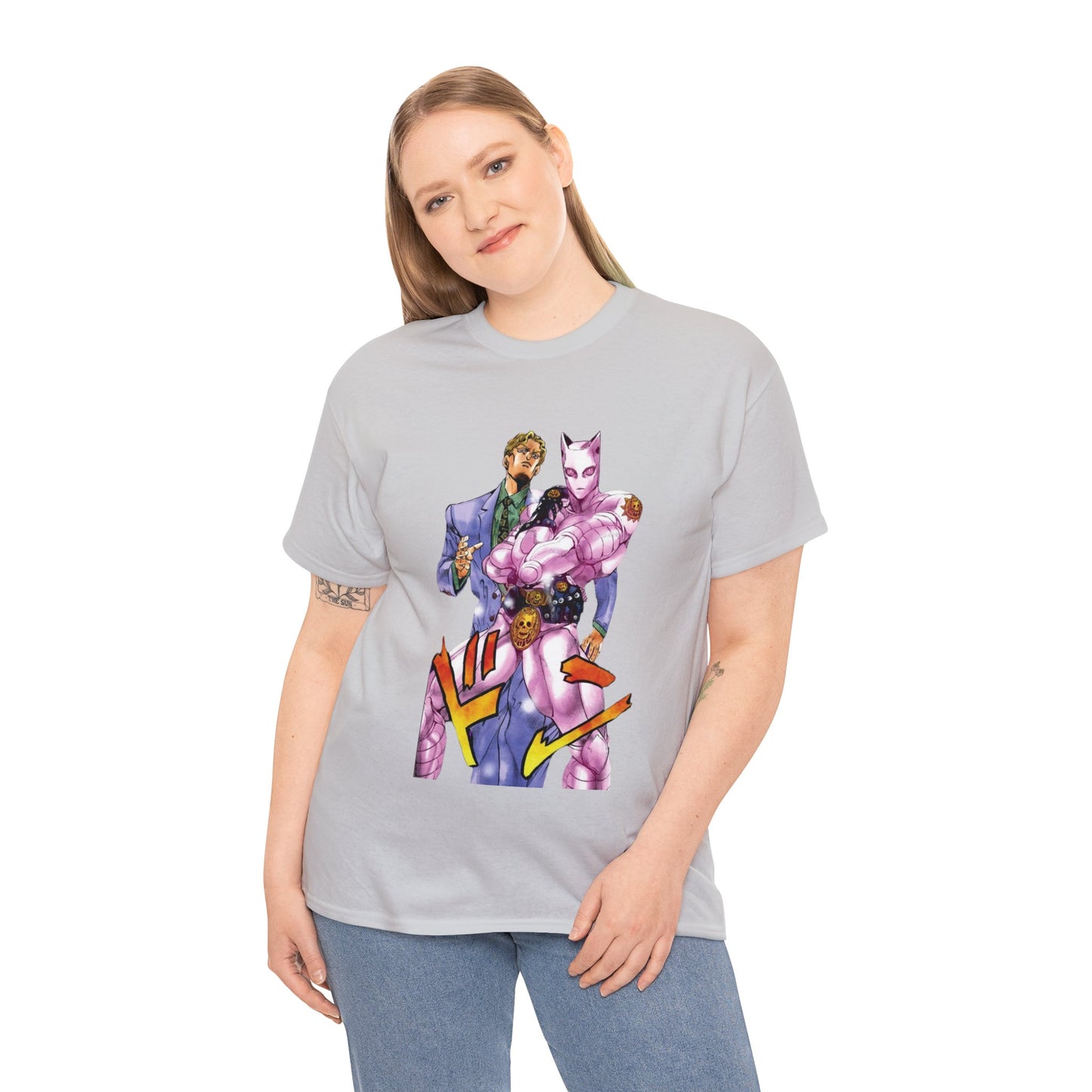 Unisex Heavy Cotton T-shirt - "Killer Queen Manga" from JoJo´s Bizarre Adventure