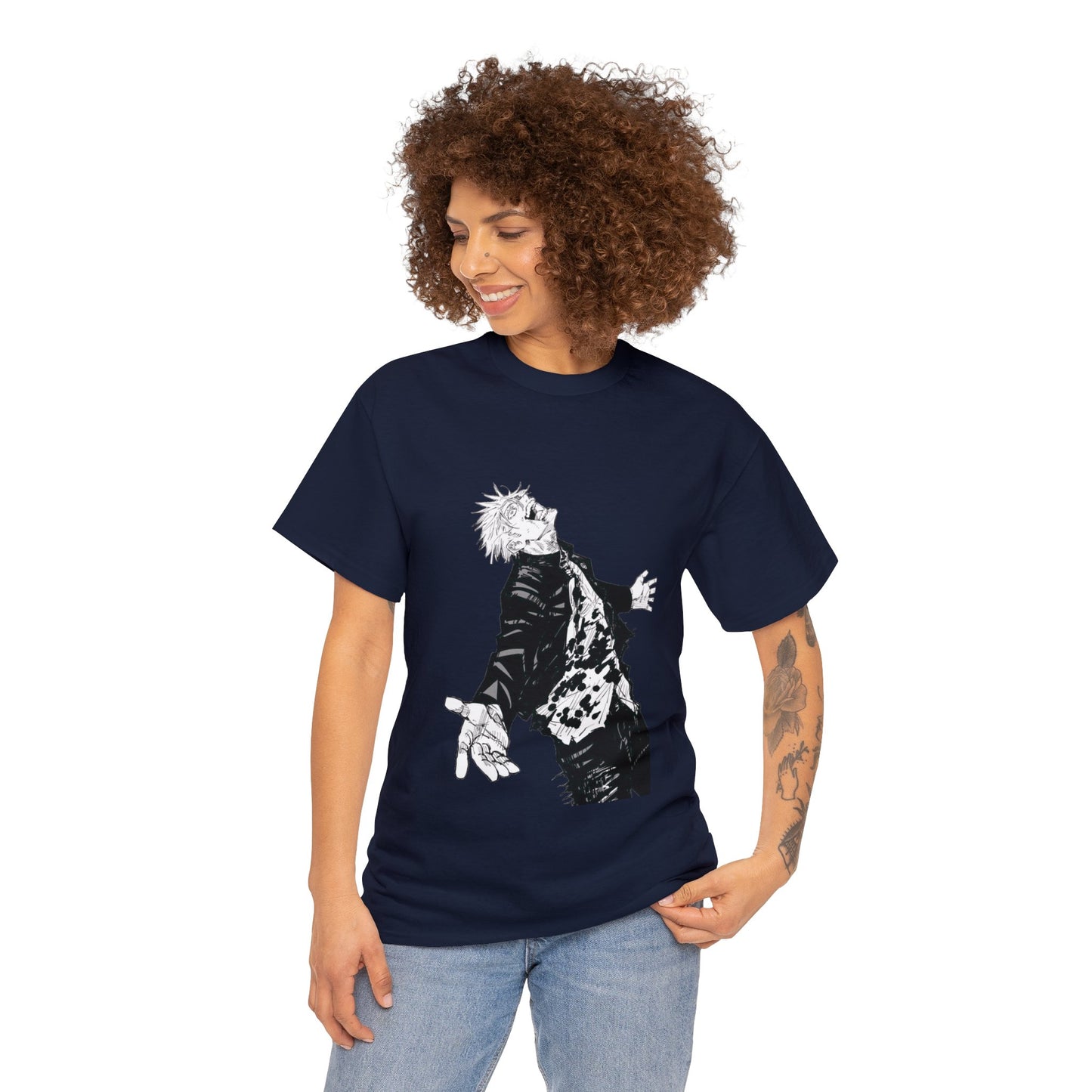 Unisex Heavy Cotton T-shirt "Satoru Gojo" From Jujutsu Kaisen