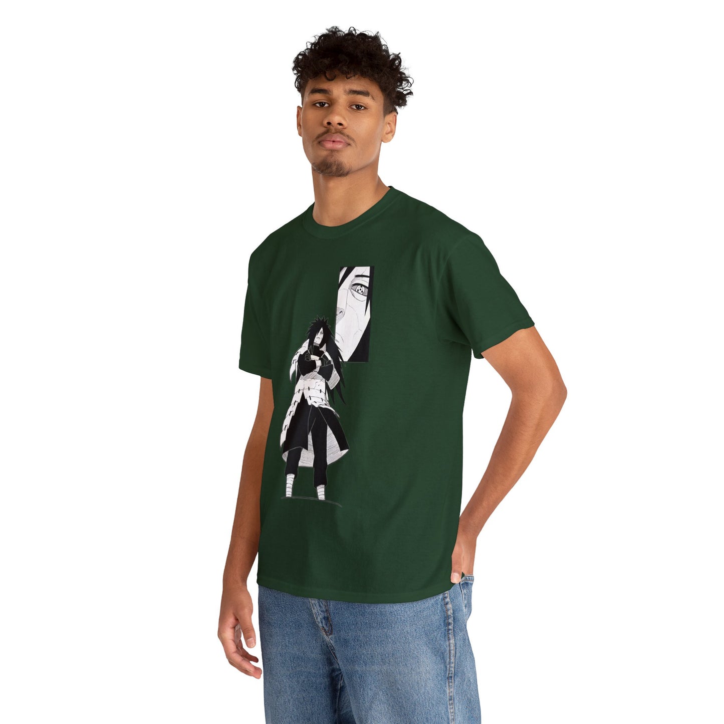 Unisex Heavy Cotton T-shirt - "Madara´s First Manga Appearance" from Naruto Shippuden