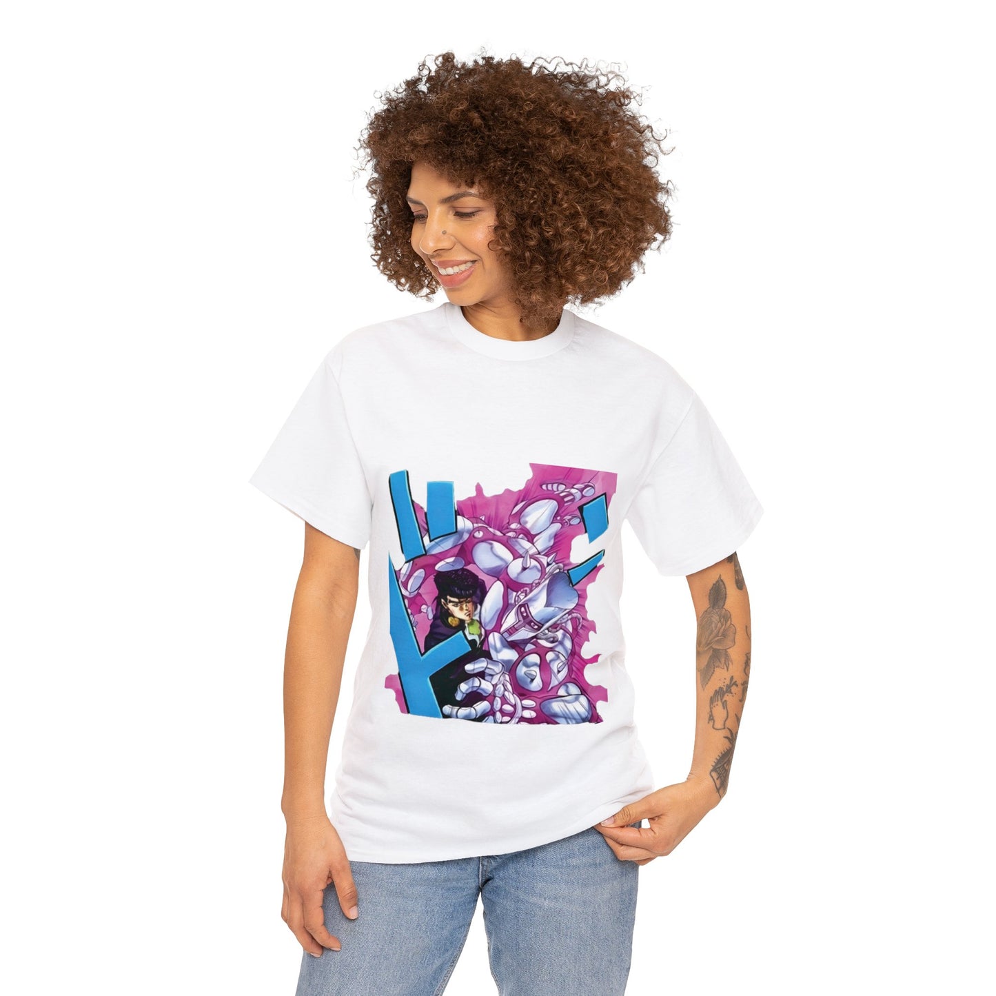 Unisex Heavy Cotton T-shirt - "Crazy Diamond Manga" from JoJo´s Bizarre Adventure