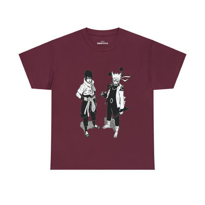 Unisex Heavy Cotton T-shirt - "Naruto & Sasuke Manga 2" from Naruto Shippuden