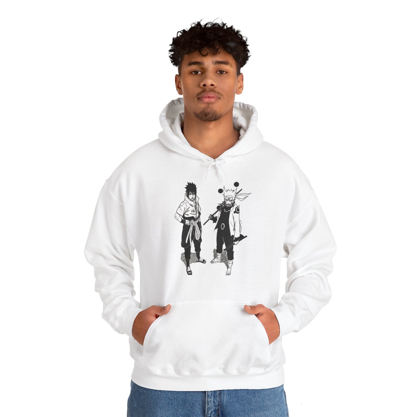 Unisex Heavy Blend™ Hoodie - "Naruto & Sasuke Manga 2" from Naruto Shippuden