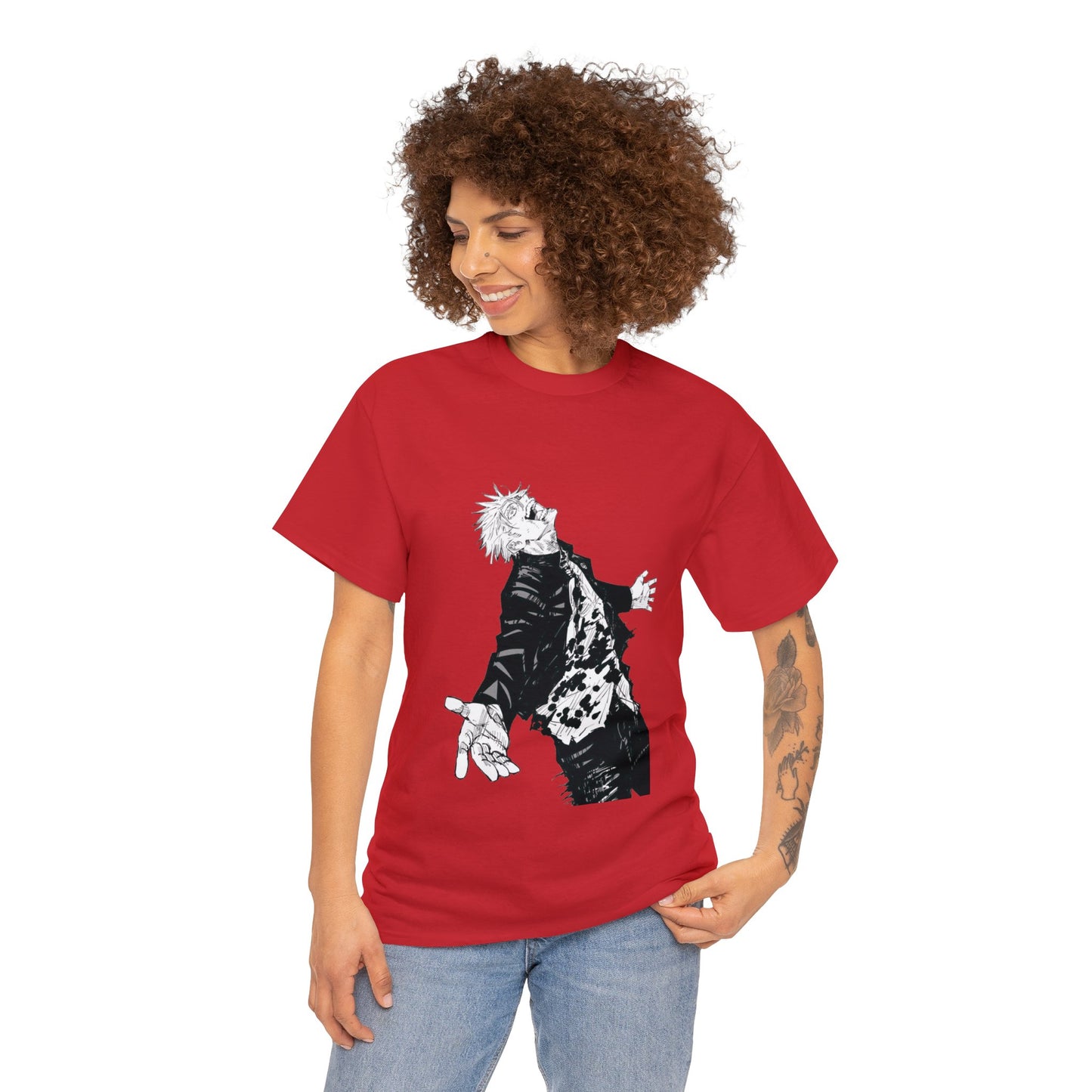 Unisex Heavy Cotton T-shirt "Satoru Gojo" From Jujutsu Kaisen