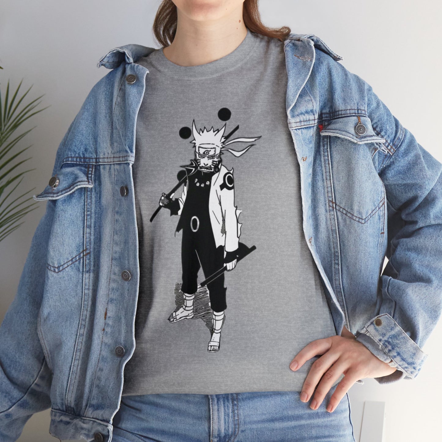 Unisex Heavy Cotton T-shirt - "Naruto Six Path Manga" from Naruto Shippuden