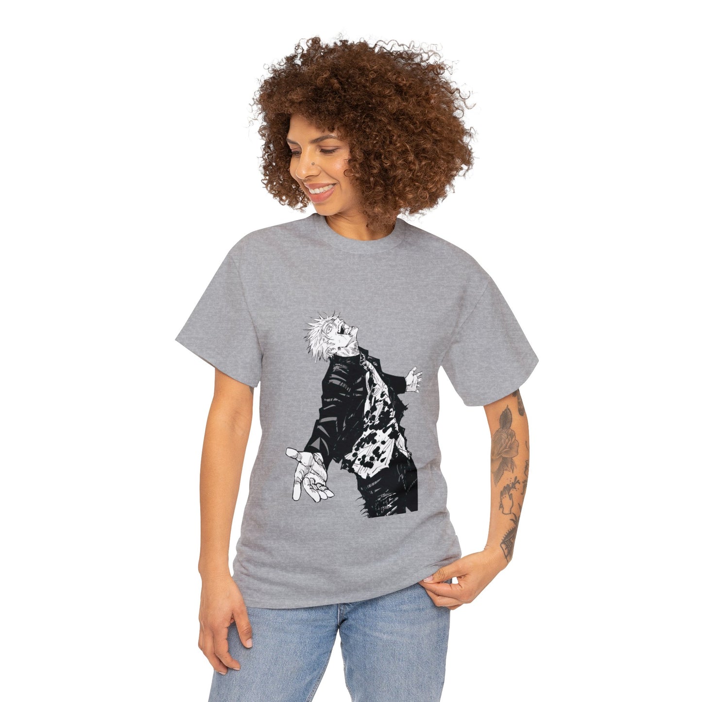 Unisex Heavy Cotton T-shirt "Satoru Gojo" From Jujutsu Kaisen