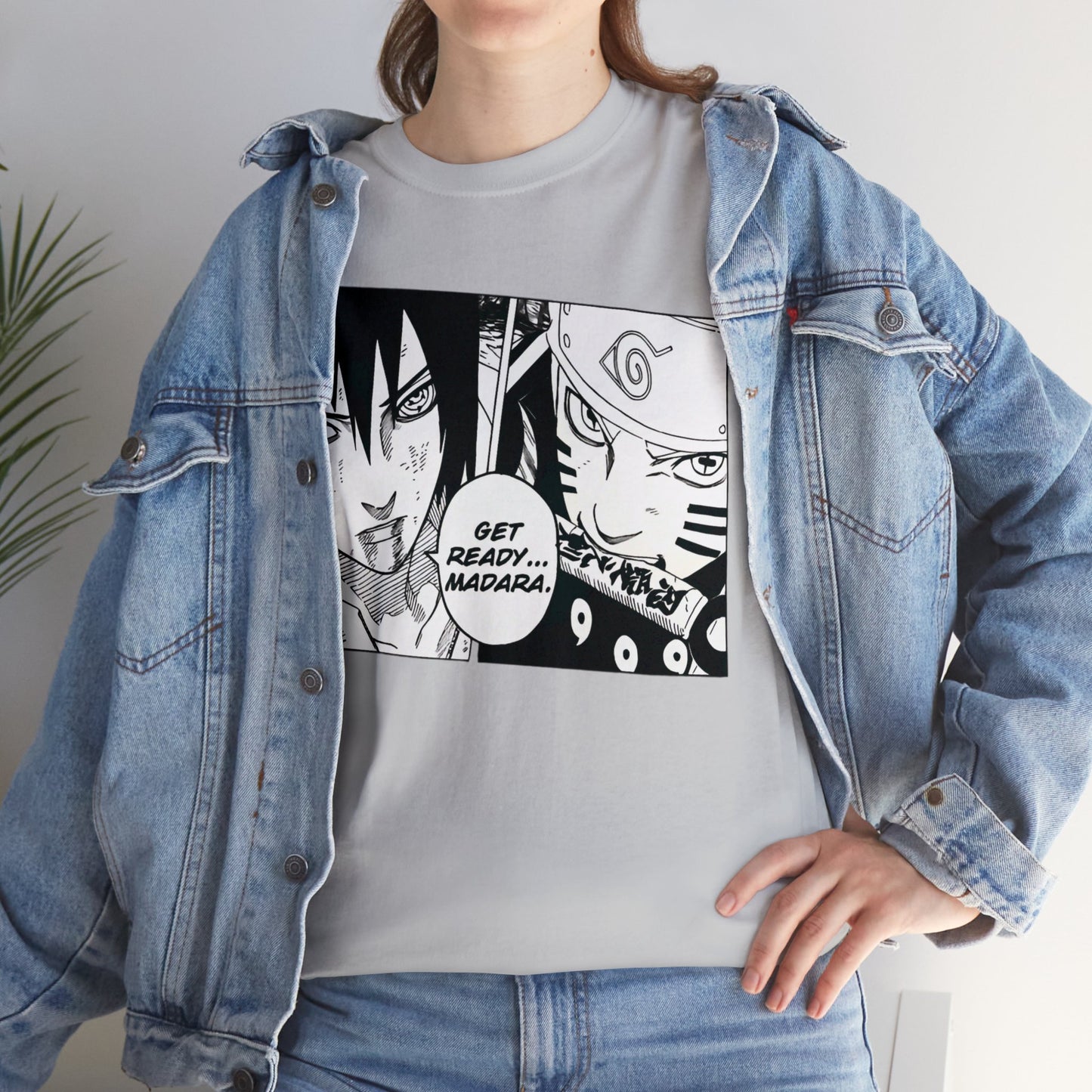 Unisex Heavy Cotton T-shirt - "Naruto & Sasuke Manga" from Naruto Shippuden