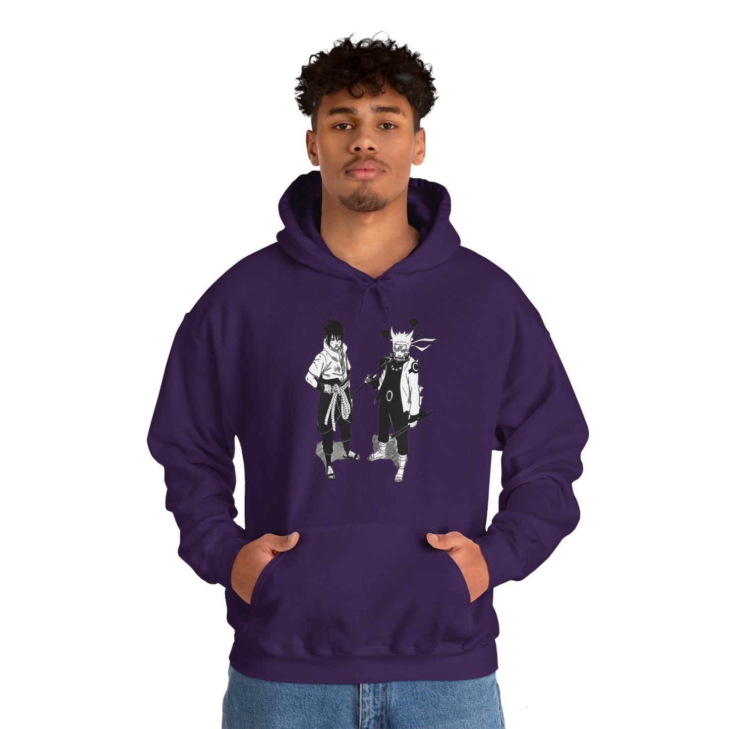 Unisex Heavy Blend™ Hoodie - "Naruto & Sasuke Manga 2" from Naruto Shippuden