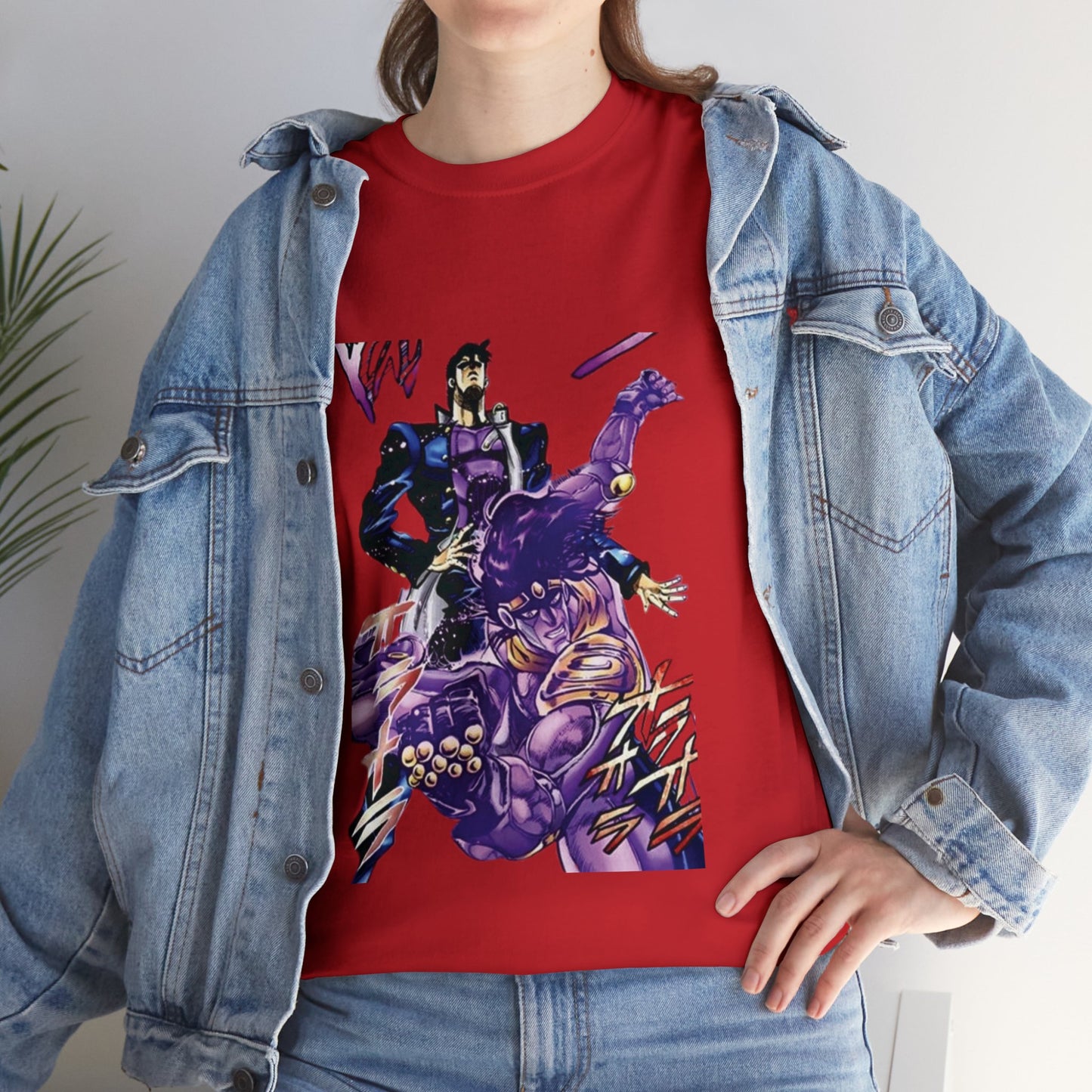 Unisex Heavy Cotton T-shirt - "Star Platinum Manga" from JoJo´s Bizarre Adventure