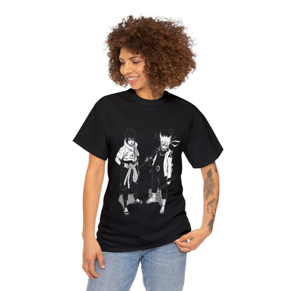 Unisex Heavy Cotton T-shirt - "Naruto & Sasuke Manga 2" from Naruto Shippuden