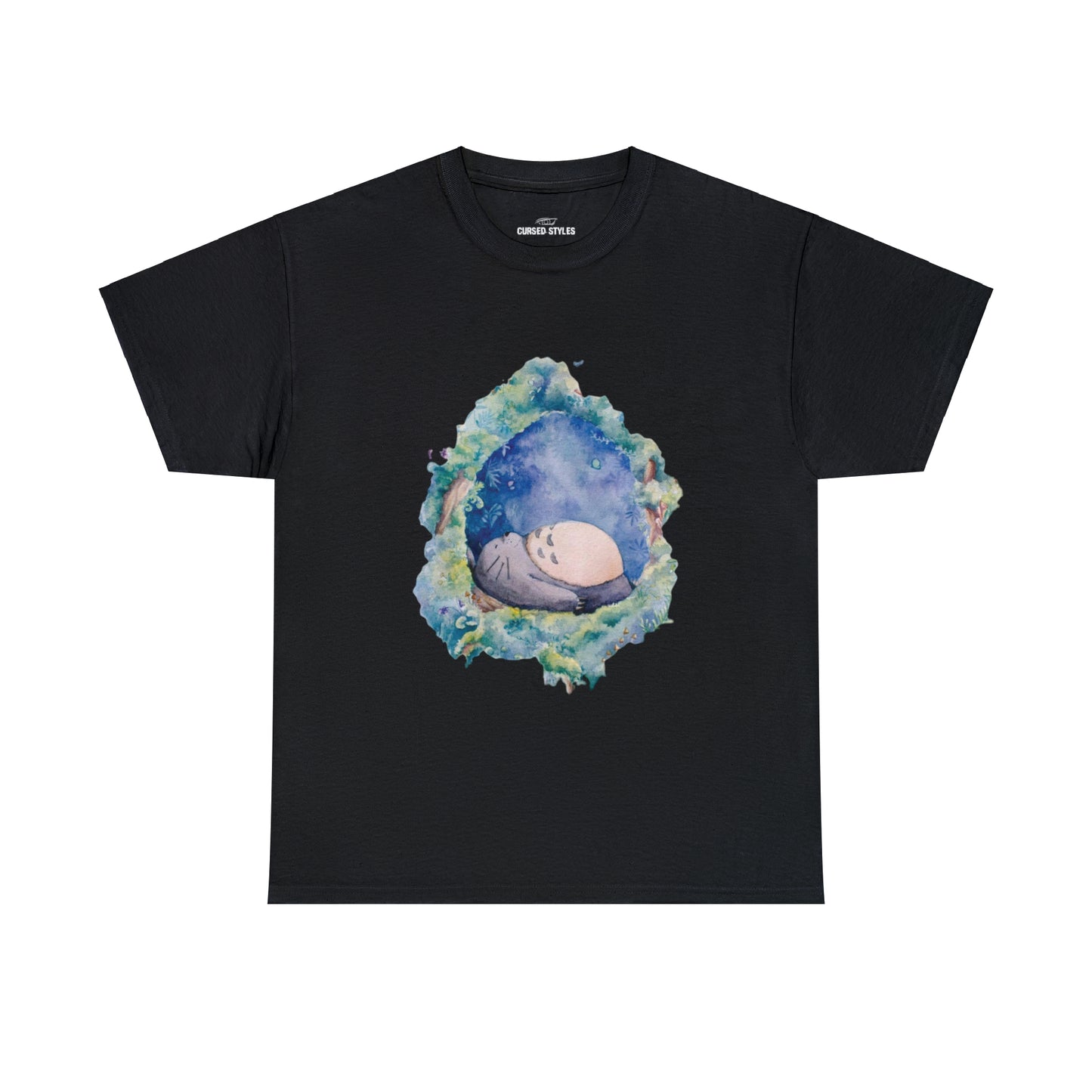 Unisex Heavy Cotton T-shirt - "Totoro Sleeping" from Studio Ghibli