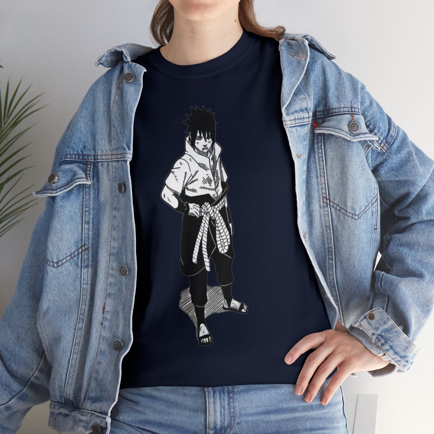 Unisex Heavy Cotton T-shirt - "Sasuke Final Battle Manga" from Naruto Shippuden