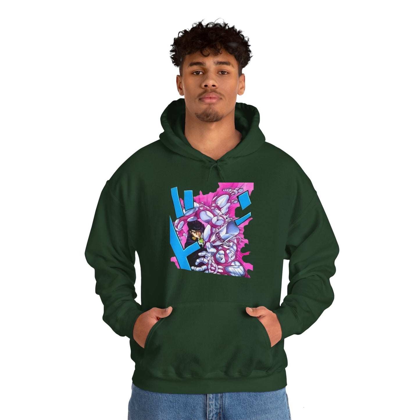 Unisex Heavy Blend™ Hoodie - "Crazy Diamond Manga" from JoJo´s Bizarre Adventure