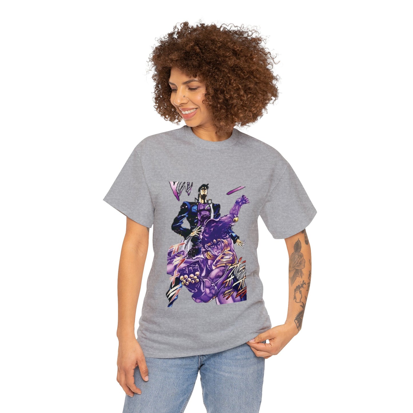 Unisex Heavy Cotton T-shirt - "Star Platinum Manga" from JoJo´s Bizarre Adventure