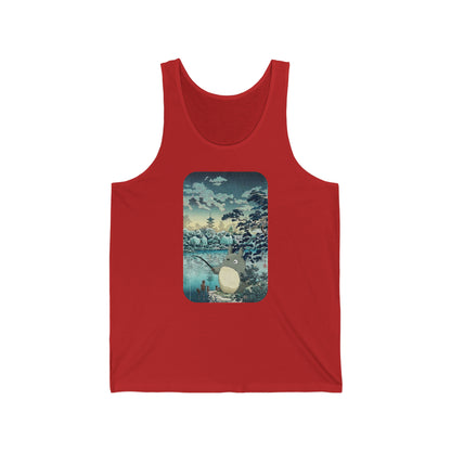 Unisex Tank Top - "Totoro Fishing" from Studio Ghibli