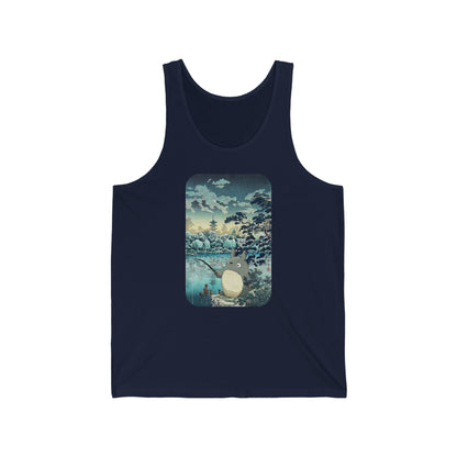 Unisex Tank Top - "Totoro Fishing" from Studio Ghibli