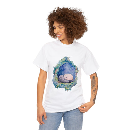 Unisex Heavy Cotton T-shirt - "Totoro Sleeping" from Studio Ghibli