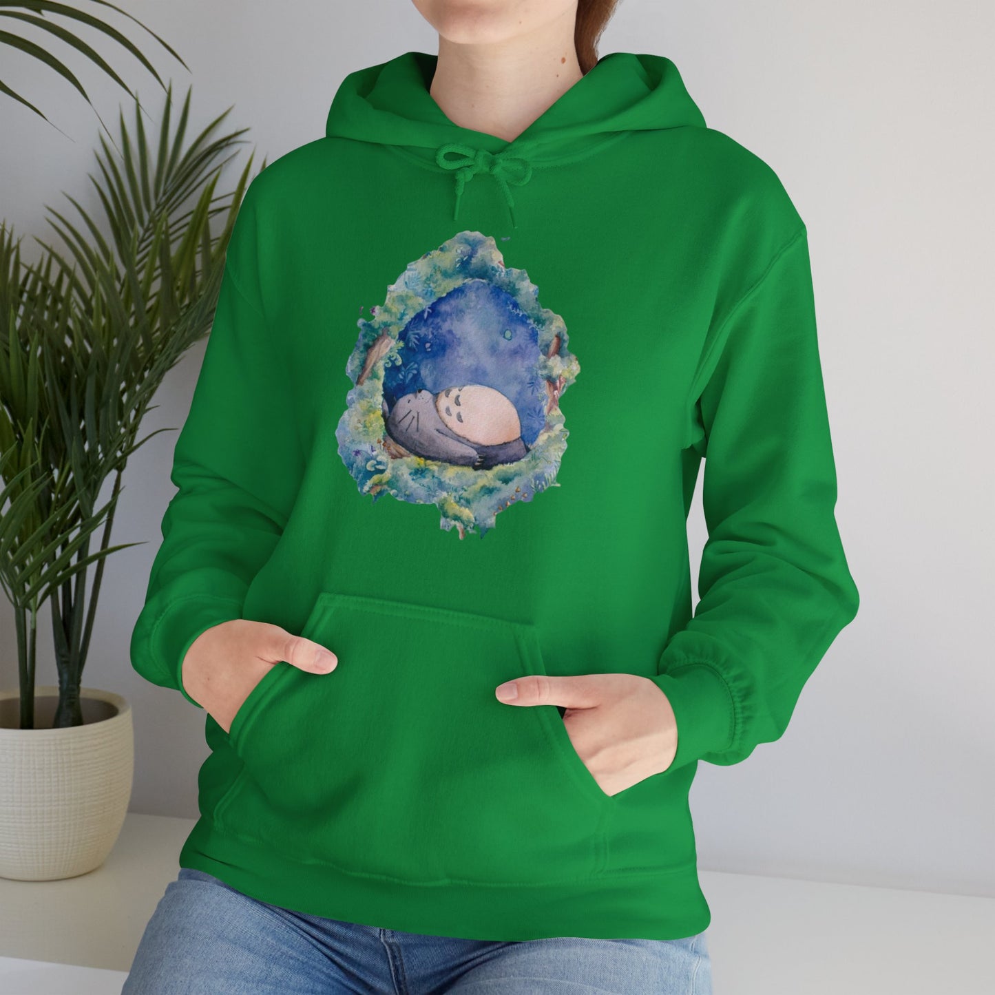 Unisex Heavy Blend™ Hoodie - "Totoro Sleeping" from Studio Ghibli