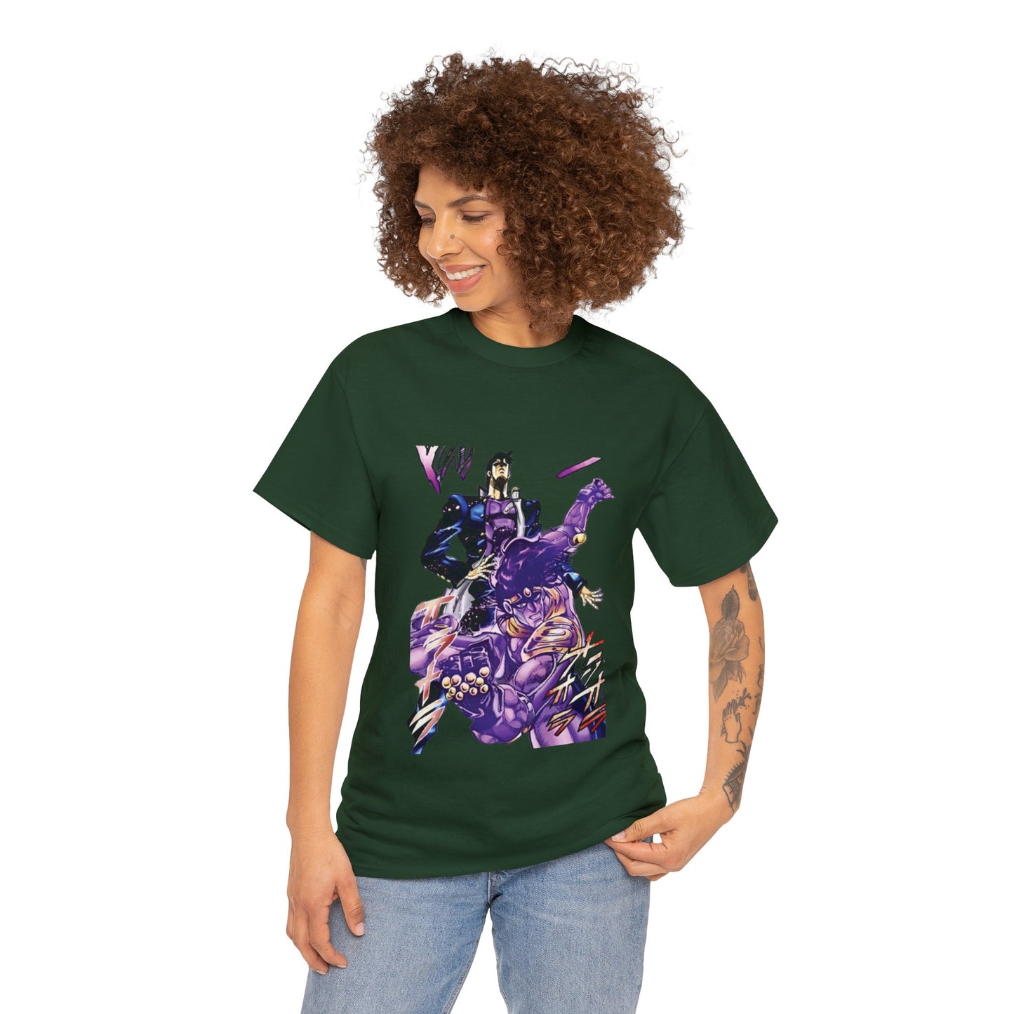 Unisex Heavy Cotton T-shirt - "Star Platinum Manga" from JoJo´s Bizarre Adventure