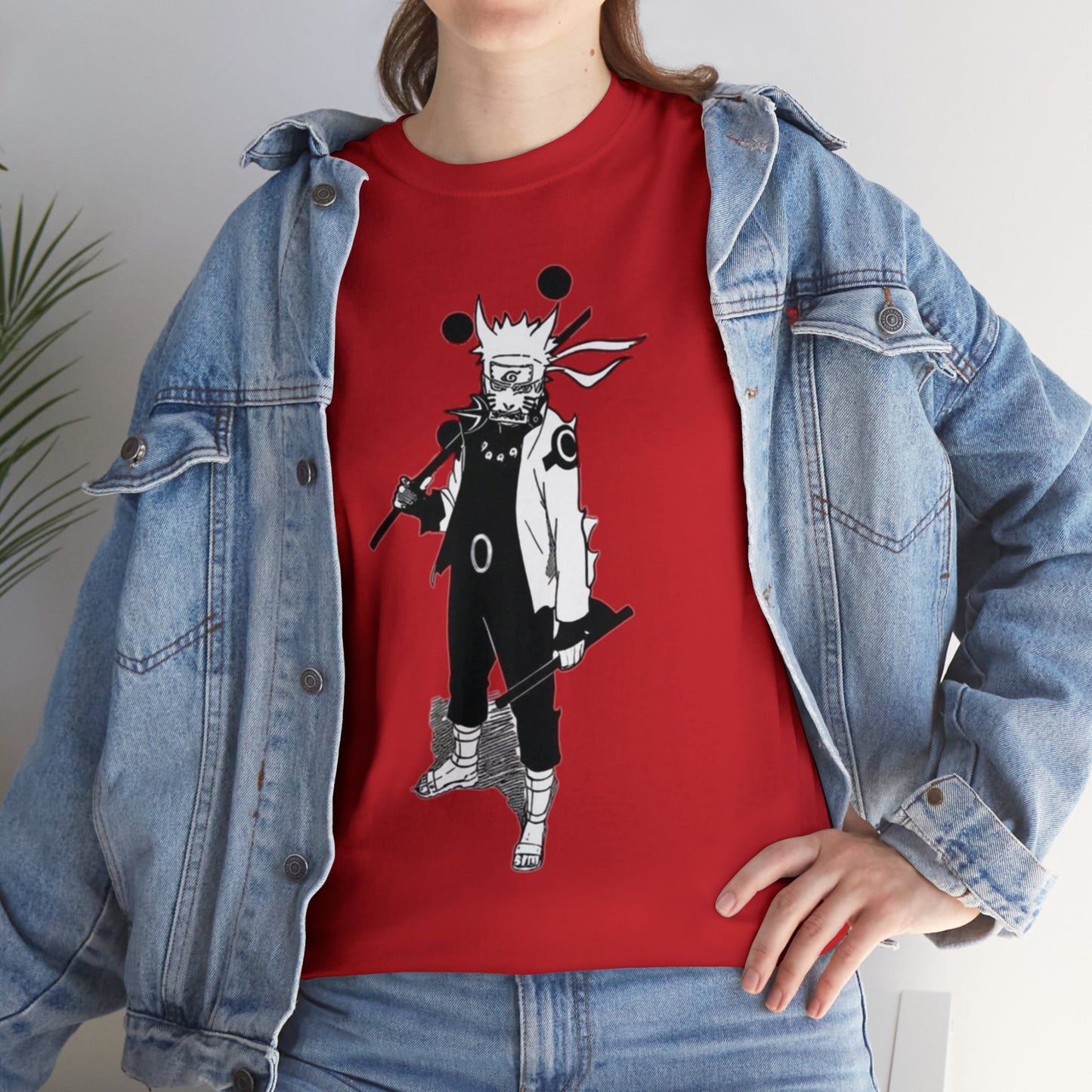 Unisex Heavy Cotton T-shirt - "Naruto Six Path Manga" from Naruto Shippuden