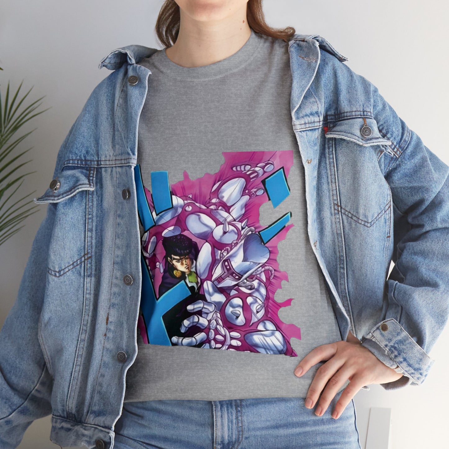 Unisex Heavy Cotton T-shirt - "Crazy Diamond Manga" from JoJo´s Bizarre Adventure