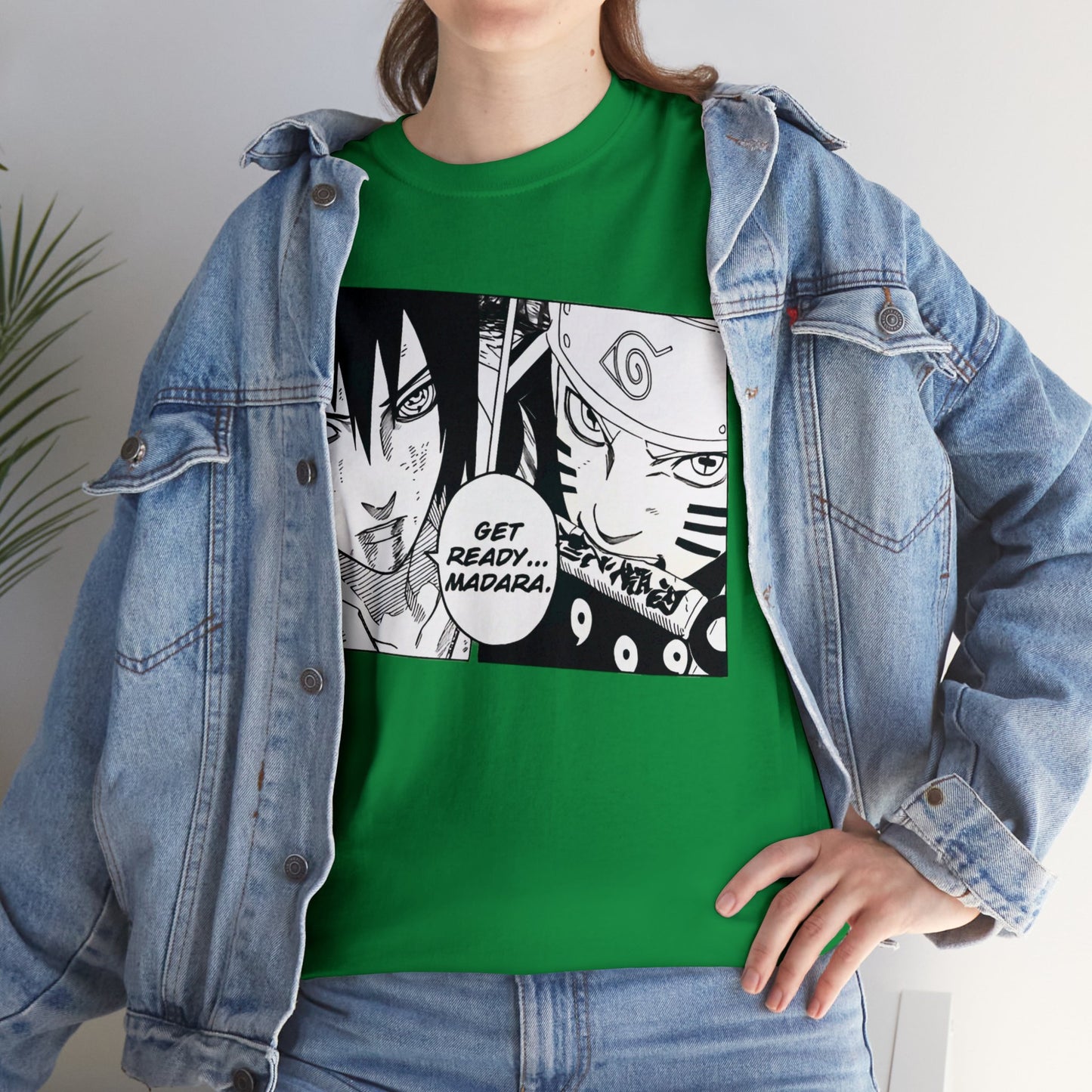 Unisex Heavy Cotton T-shirt - "Naruto & Sasuke Manga" from Naruto Shippuden