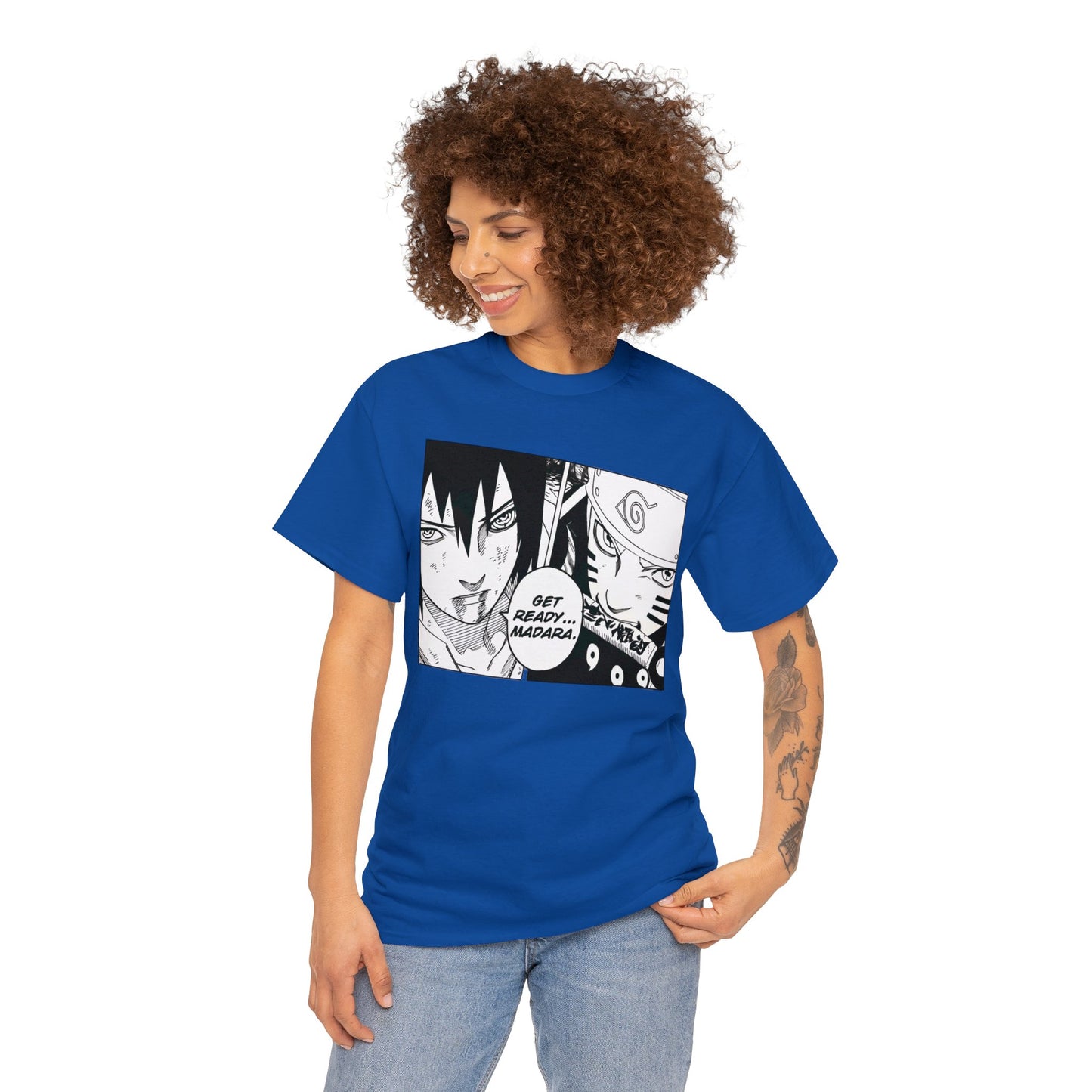 Unisex Heavy Cotton T-shirt - "Naruto & Sasuke Manga" from Naruto Shippuden