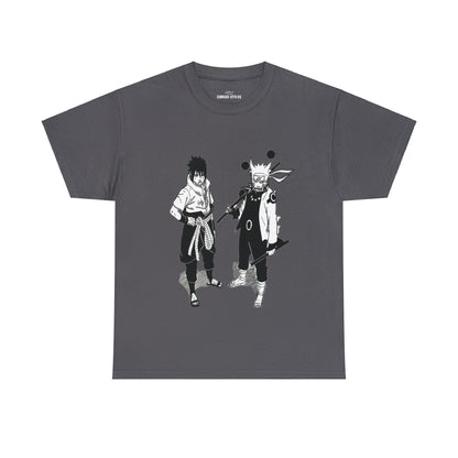 Unisex Heavy Cotton T-shirt - "Naruto & Sasuke Manga 2" from Naruto Shippuden