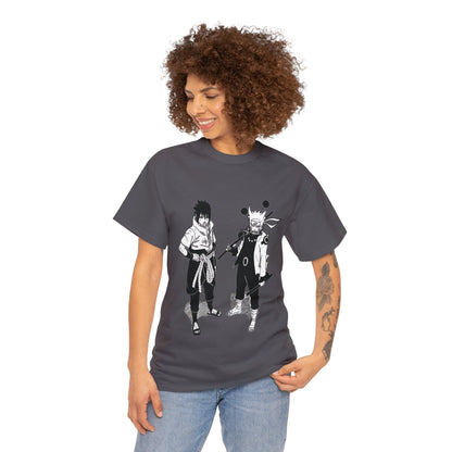 Unisex Heavy Cotton T-shirt - "Naruto & Sasuke Manga 2" from Naruto Shippuden