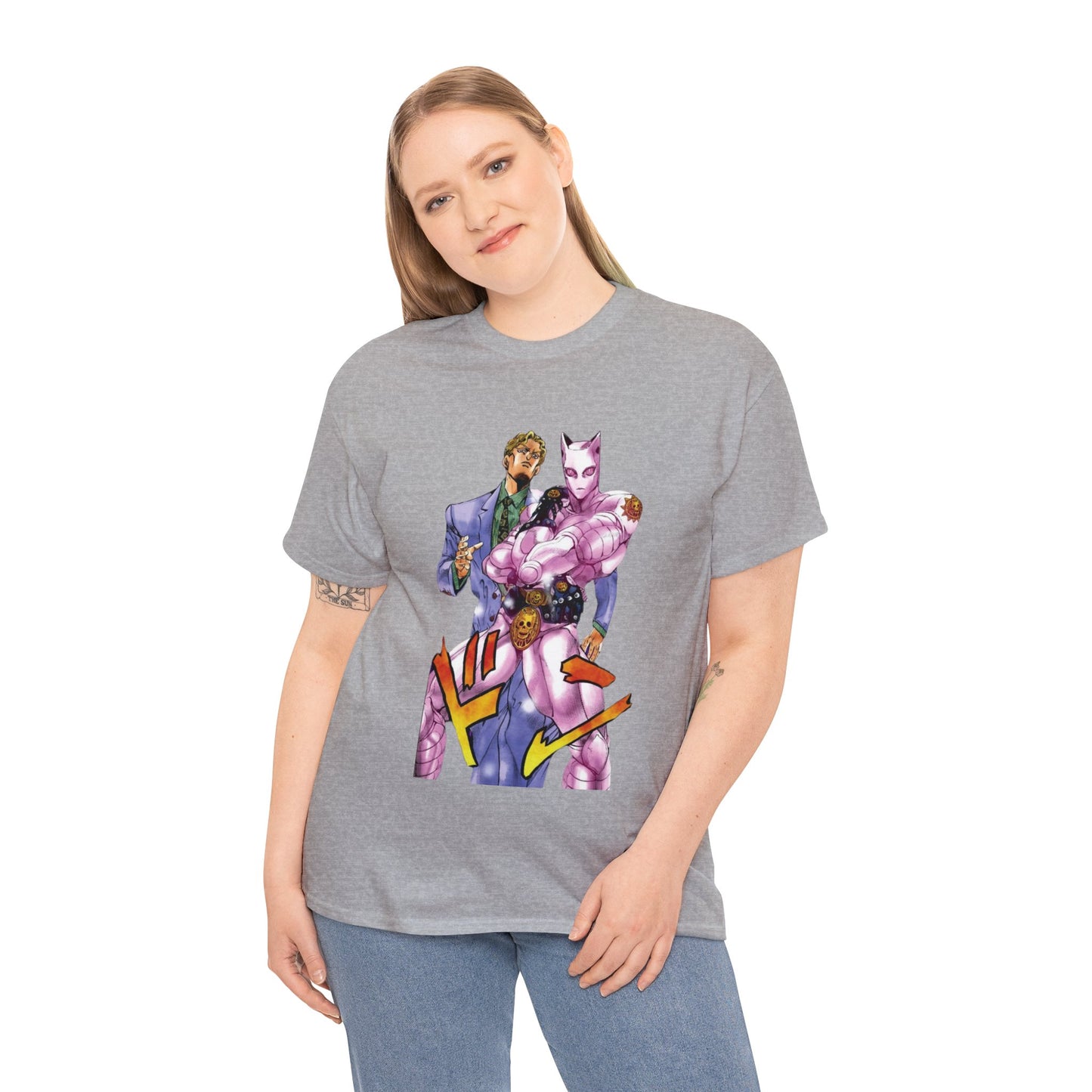 Unisex Heavy Cotton T-shirt - "Killer Queen Manga" from JoJo´s Bizarre Adventure