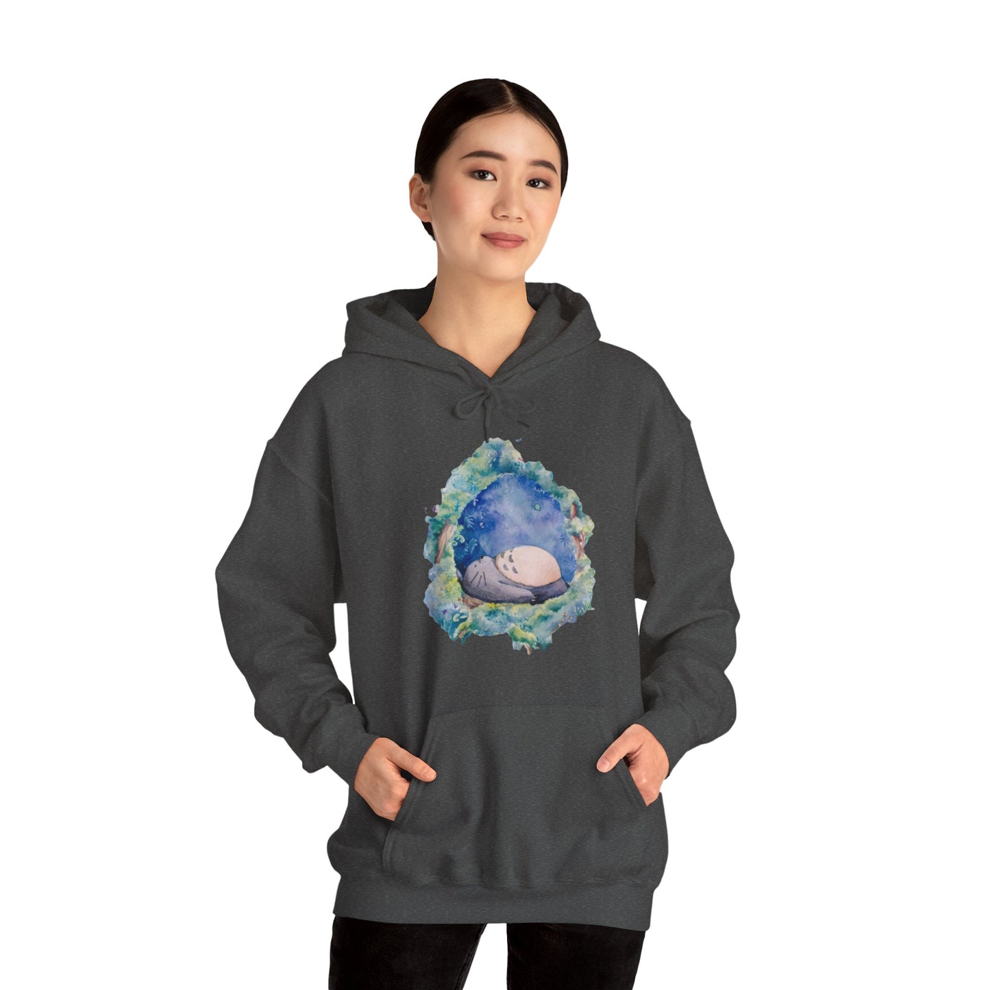 Unisex Heavy Blend™ Hoodie - "Totoro Sleeping" from Studio Ghibli