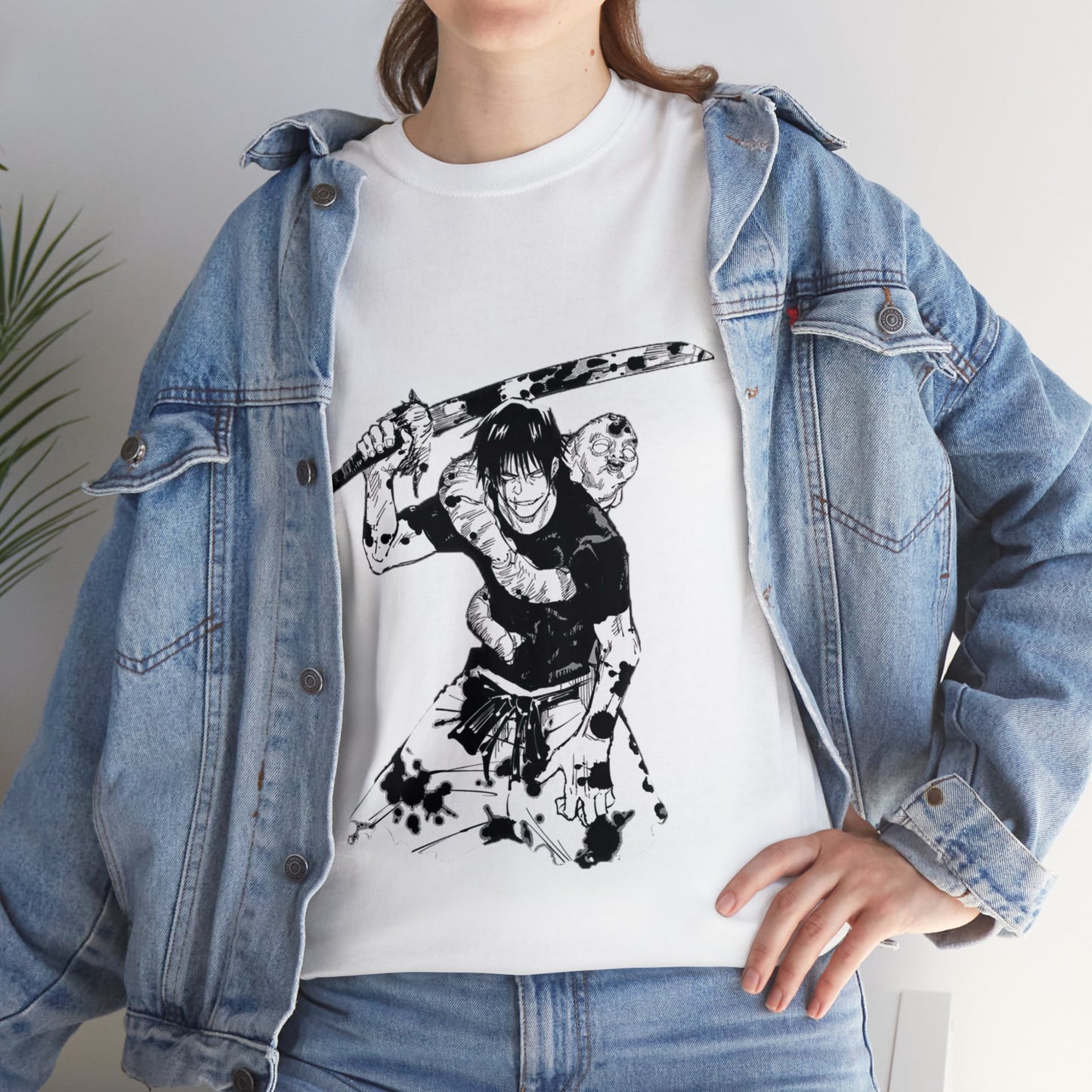 Unisex Heavy Cotton T-shirt - "Toji Fushiguro" From Jujutsu Kaisen