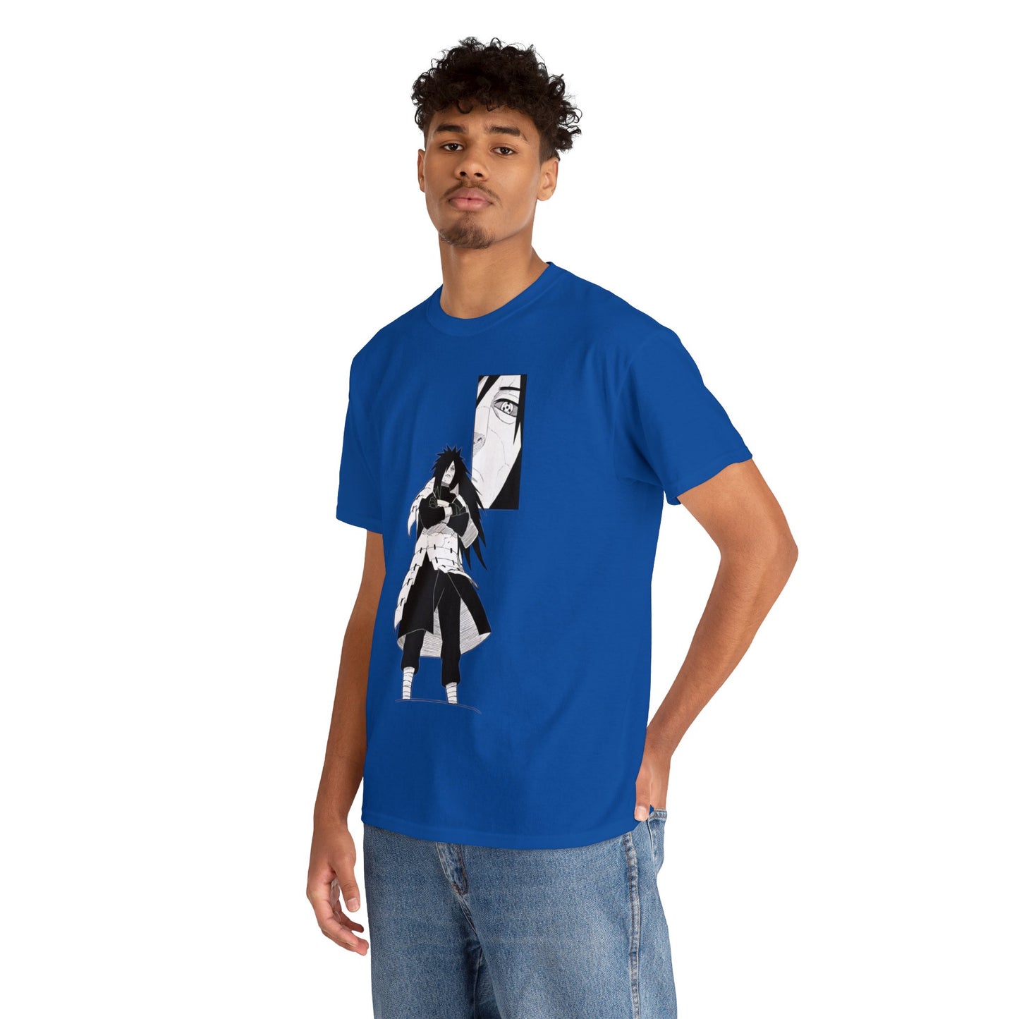 Unisex Heavy Cotton T-shirt - "Madara´s First Manga Appearance" from Naruto Shippuden