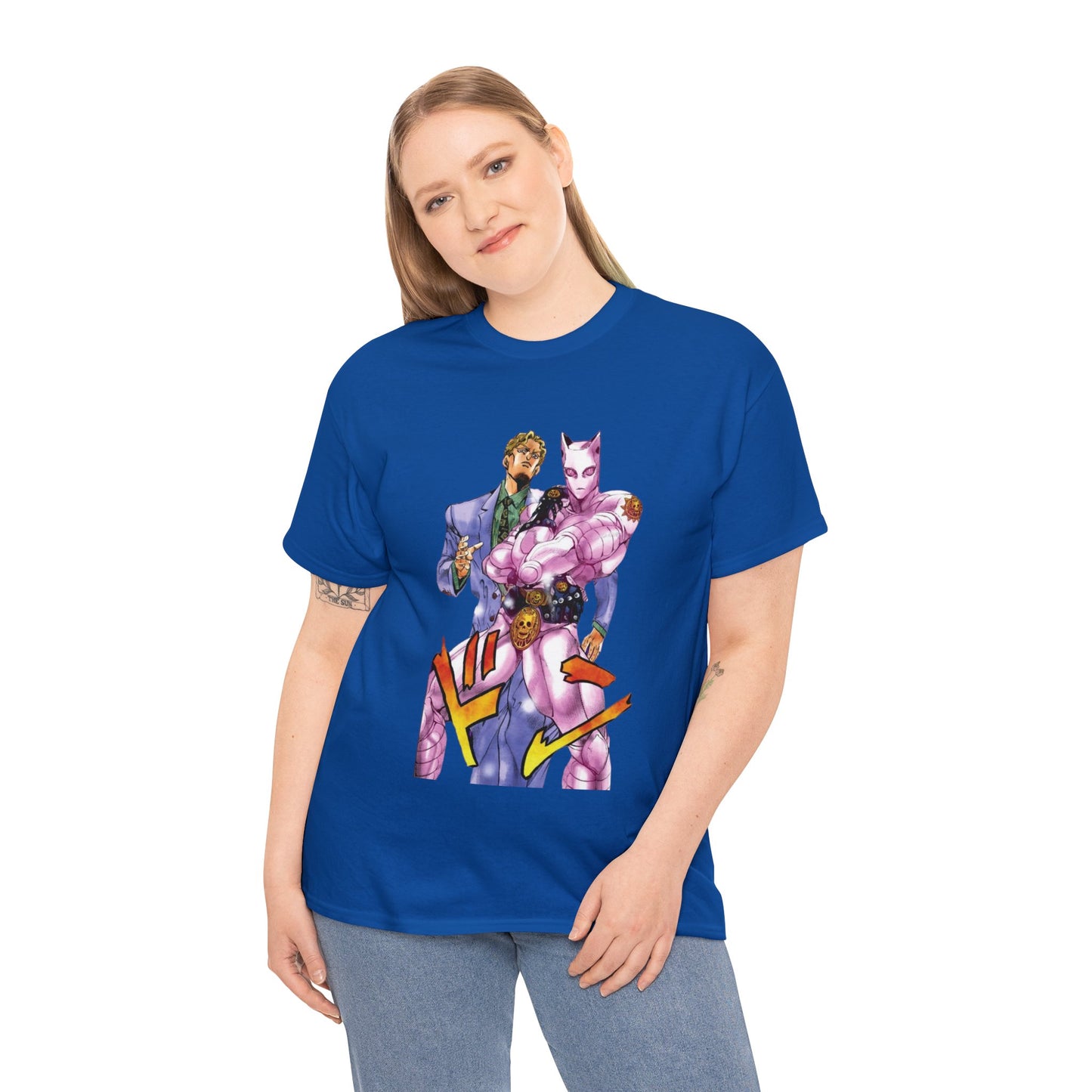 Unisex Heavy Cotton T-shirt - "Killer Queen Manga" from JoJo´s Bizarre Adventure