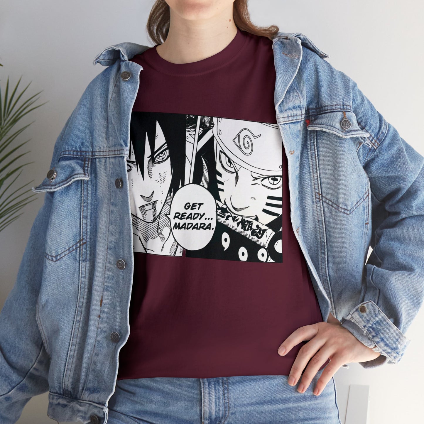 Unisex Heavy Cotton T-shirt - "Naruto & Sasuke Manga" from Naruto Shippuden