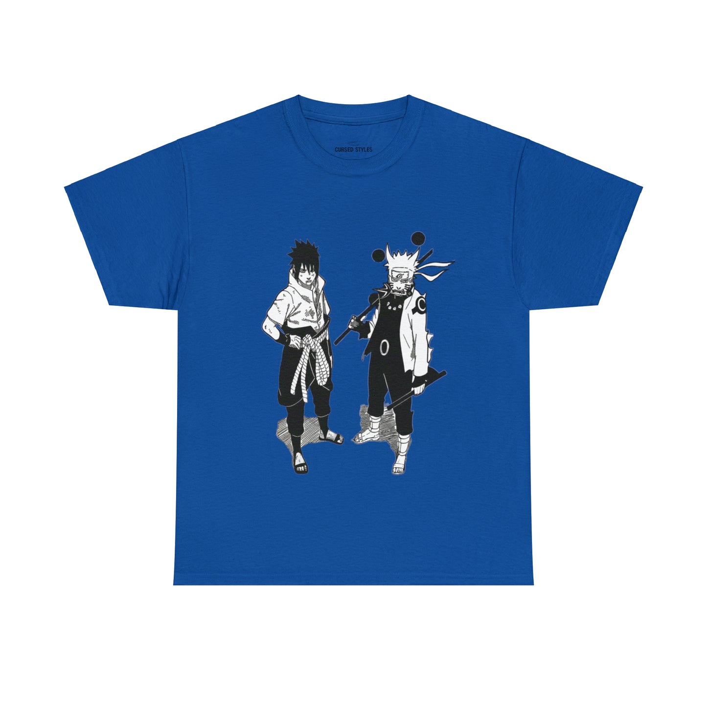 Unisex Heavy Cotton T-shirt - "Naruto & Sasuke Manga 2" from Naruto Shippuden