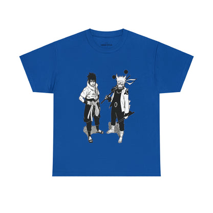 Unisex Heavy Cotton T-shirt - "Naruto & Sasuke Manga 2" from Naruto Shippuden