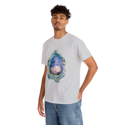 Unisex Heavy Cotton T-shirt - "Totoro Sleeping" from Studio Ghibli