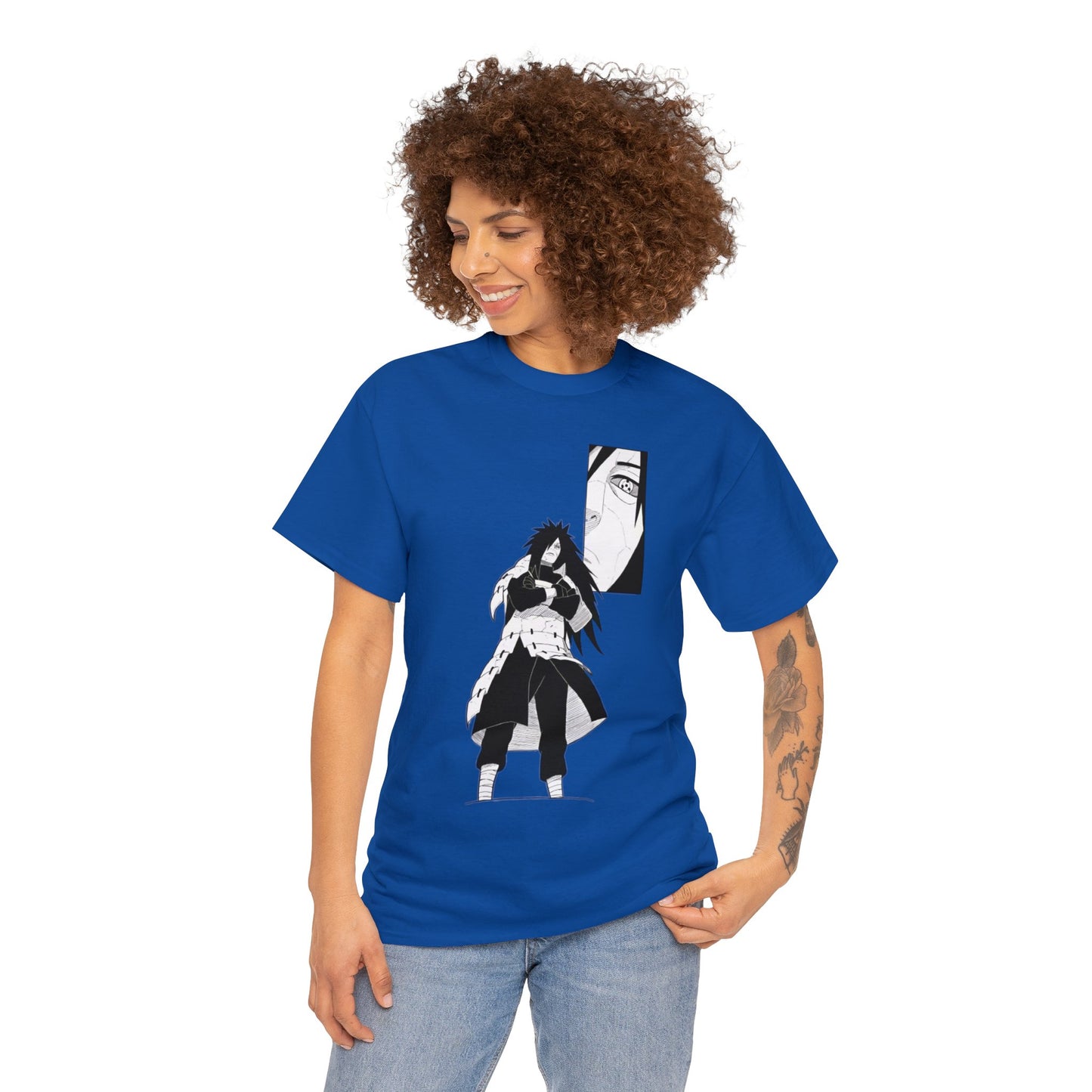 Unisex Heavy Cotton T-shirt - "Madara´s First Manga Appearance" from Naruto Shippuden