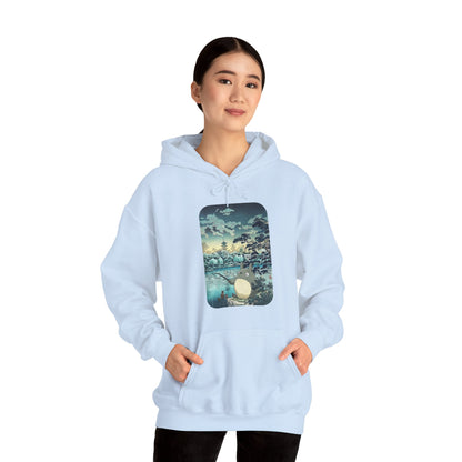 Unisex Heavy Blend™ Hoodie - "Totoro Fishing" from Studio Ghibli