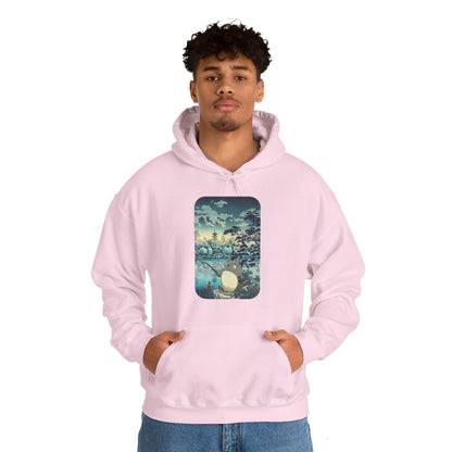 Unisex Heavy Blend™ Hoodie - "Totoro Fishing" from Studio Ghibli