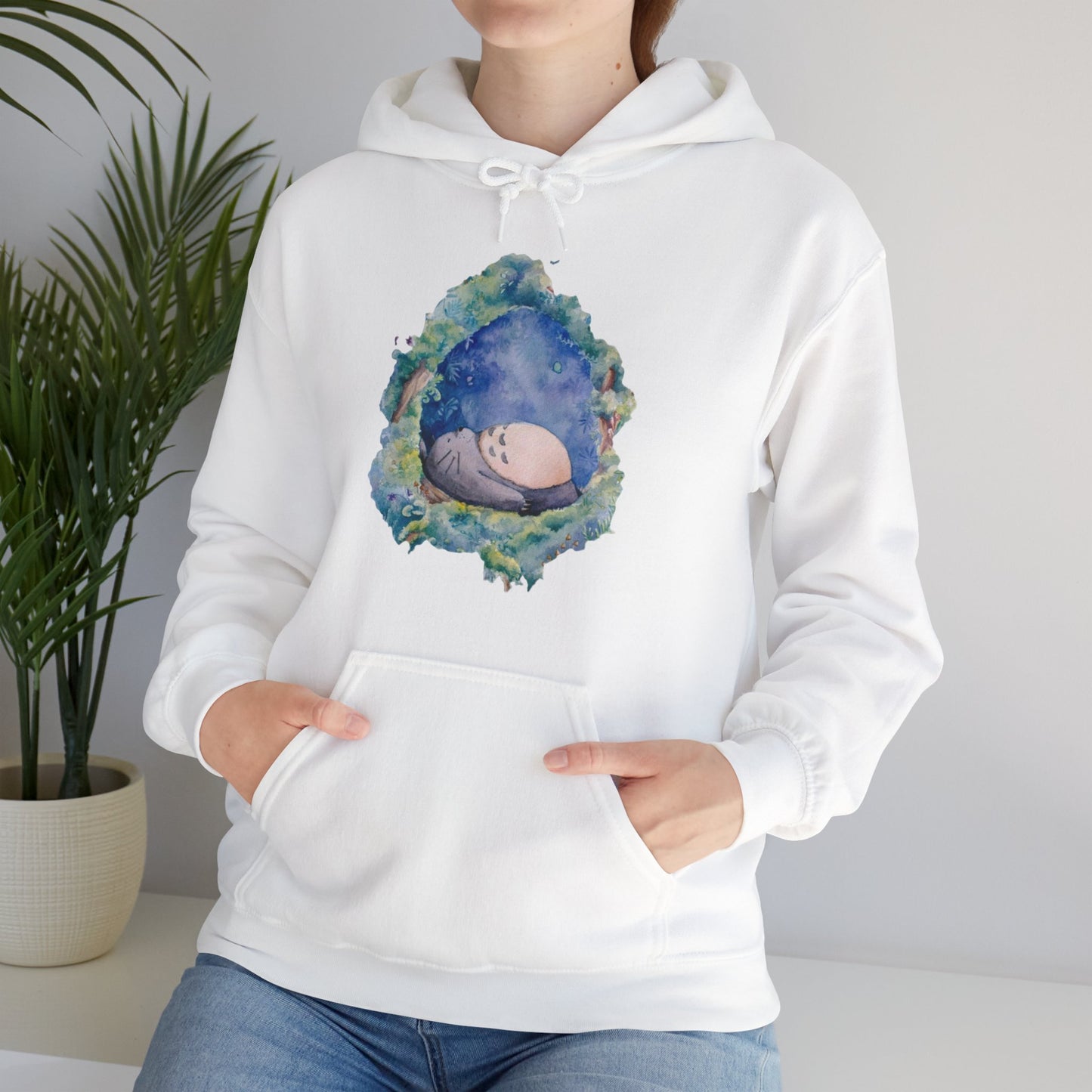 Unisex Heavy Blend™ Hoodie - "Totoro Sleeping" from Studio Ghibli