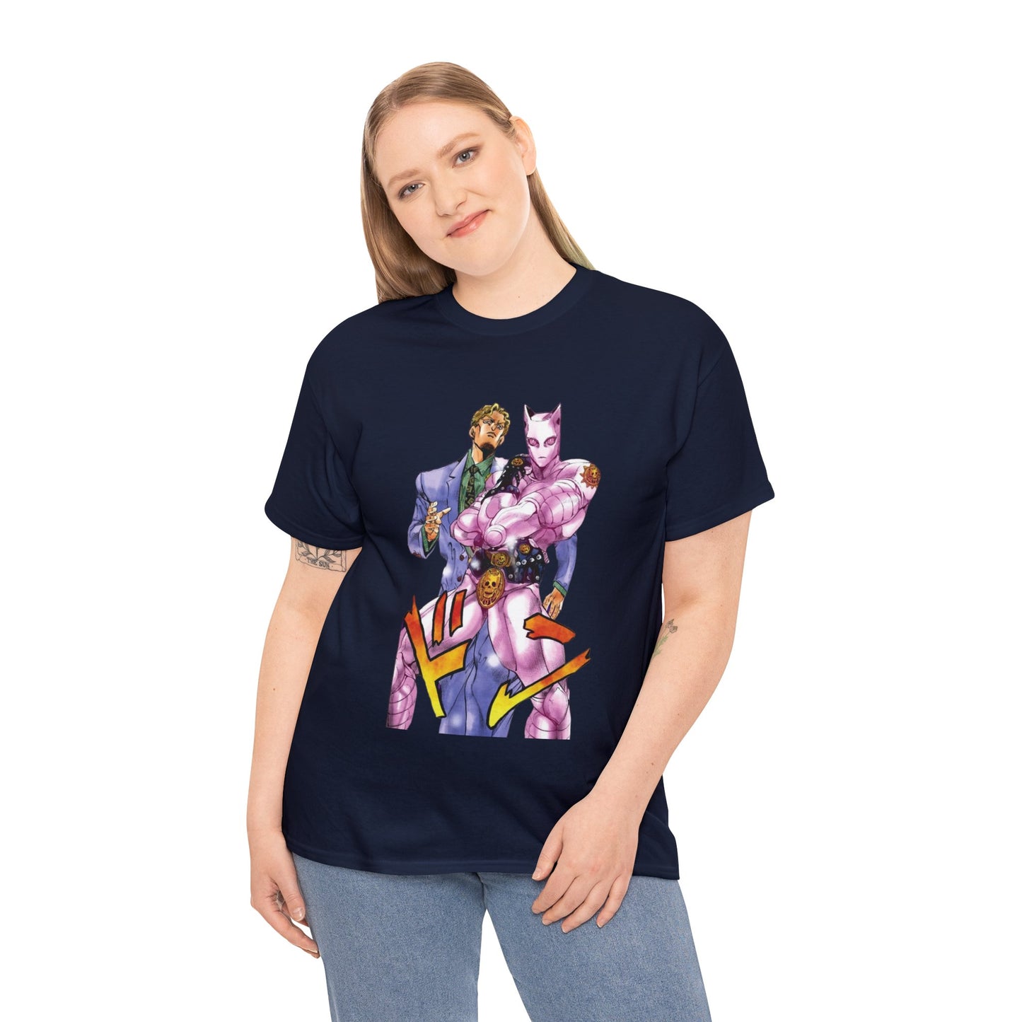 Unisex Heavy Cotton T-shirt - "Killer Queen Manga" from JoJo´s Bizarre Adventure