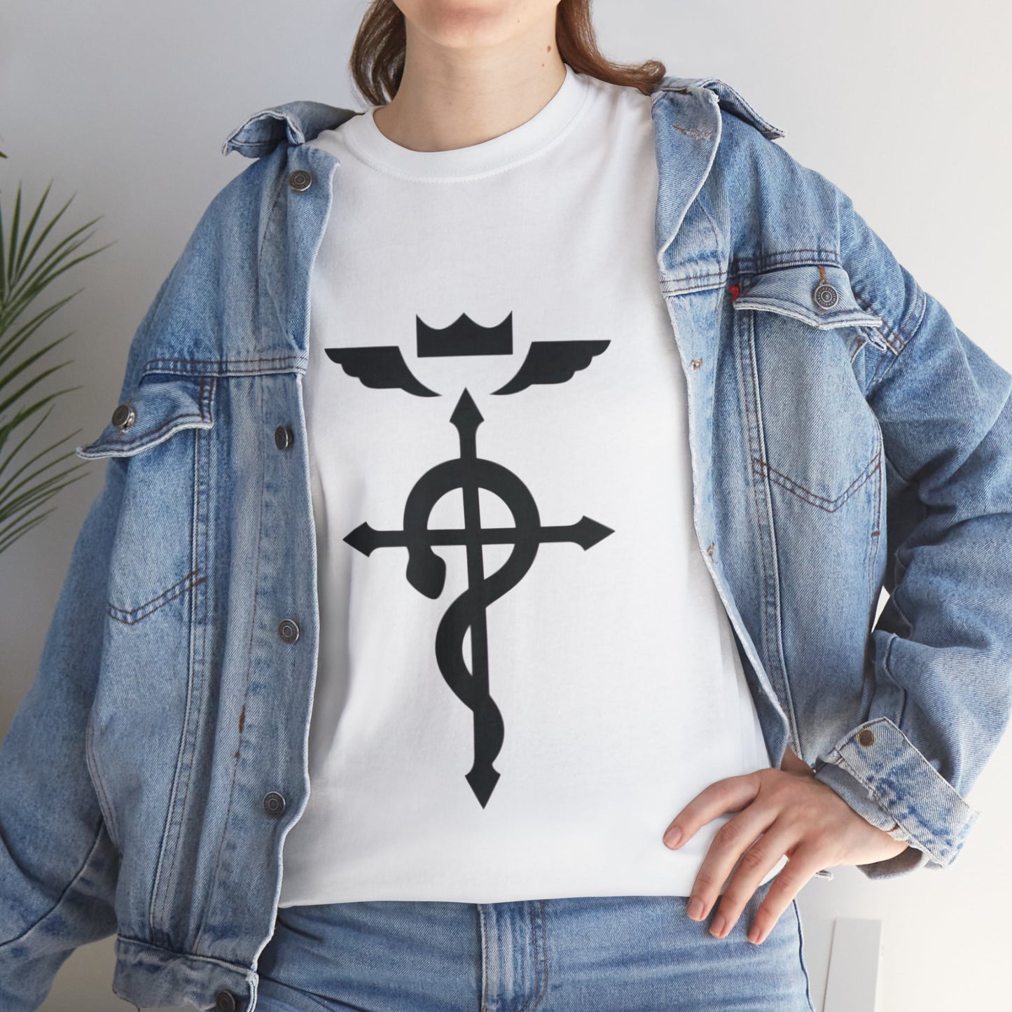 Unisex Heavy Cotton T-shirt - "Roy Mustang VS Lust" from Fullmetal Alchemist