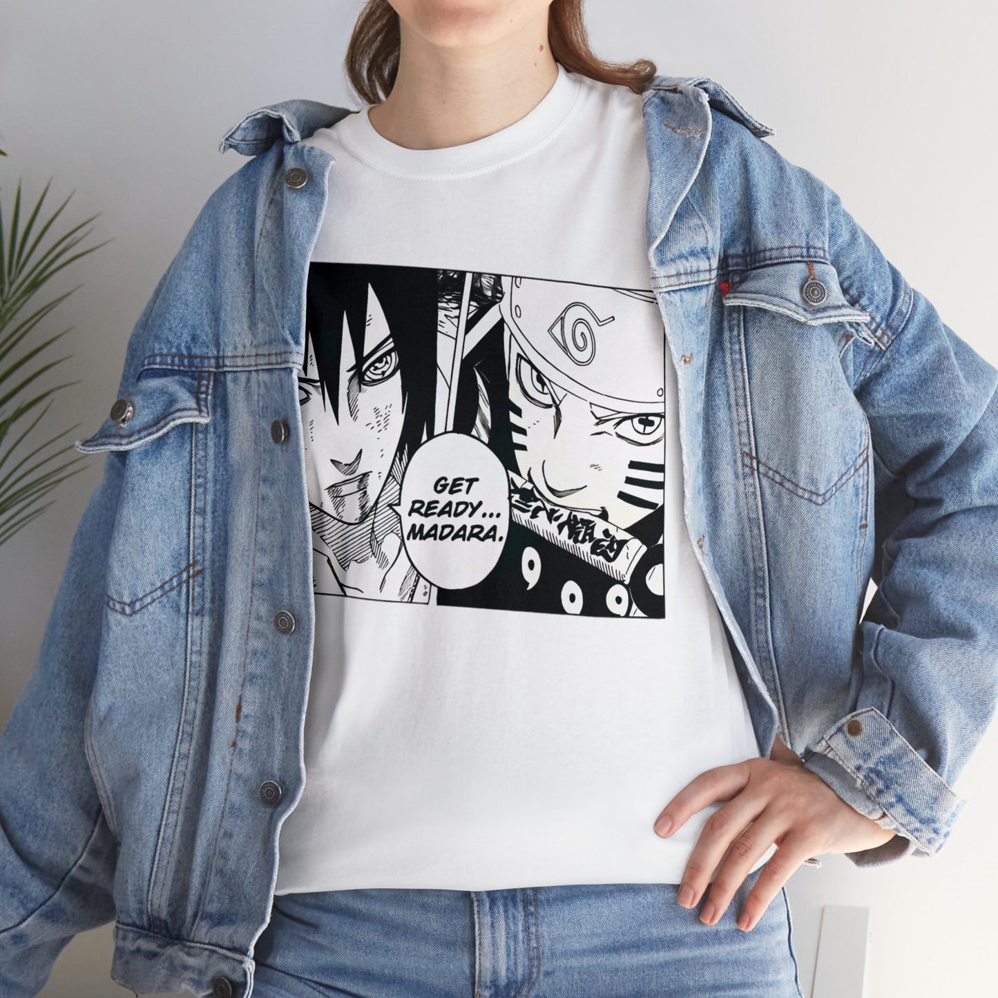 Unisex Heavy Cotton T-shirt - "Naruto & Sasuke Manga" from Naruto Shippuden