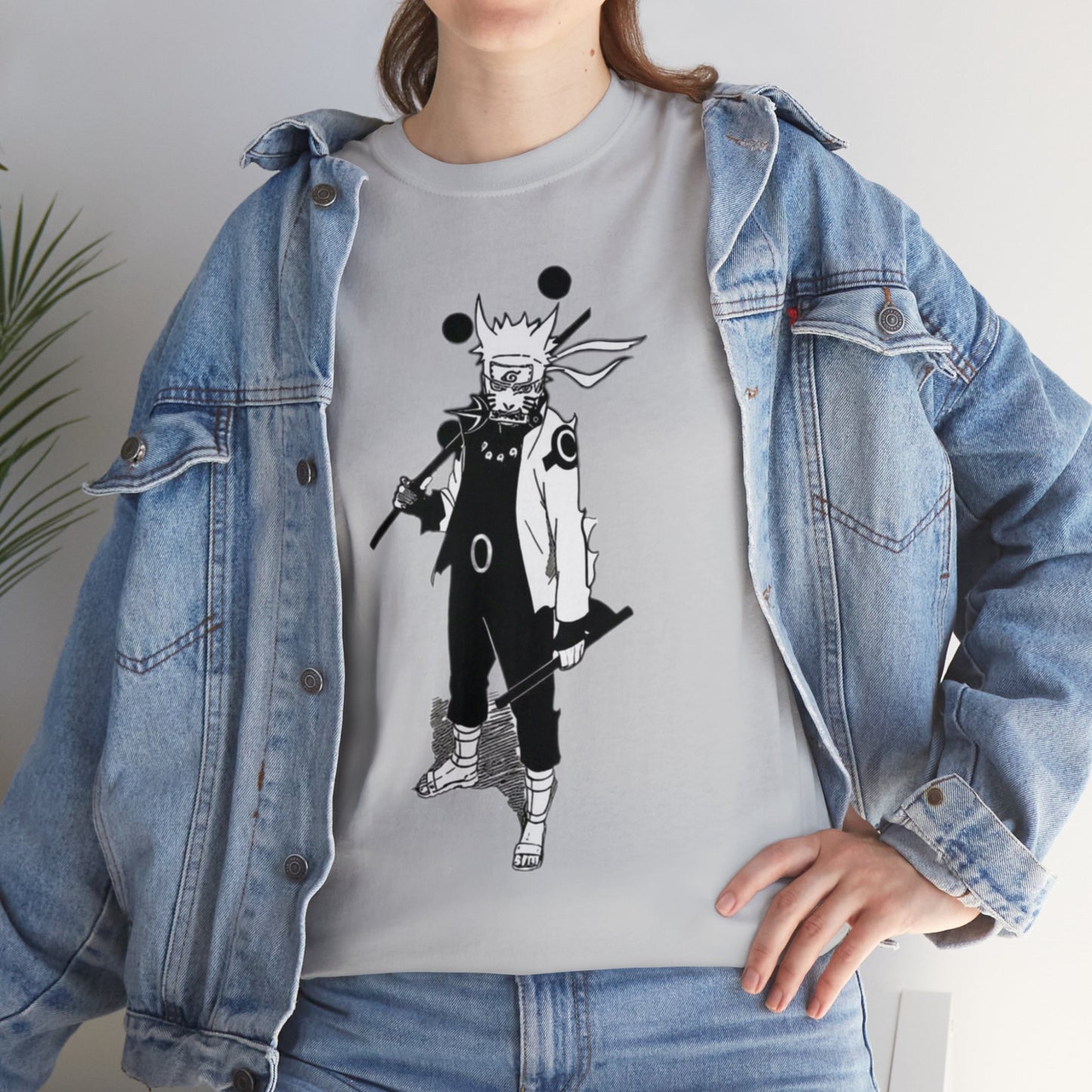 Unisex Heavy Cotton T-shirt - "Naruto Six Path Manga" from Naruto Shippuden