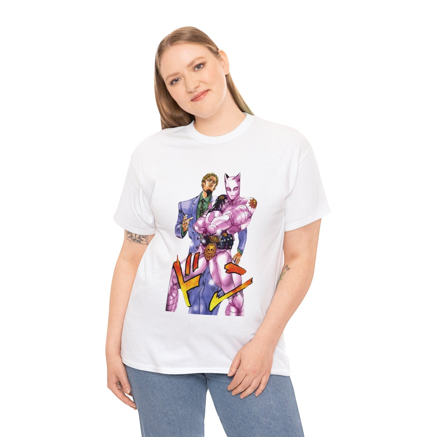 Unisex Heavy Cotton T-shirt - "Killer Queen Manga" from JoJo´s Bizarre Adventure