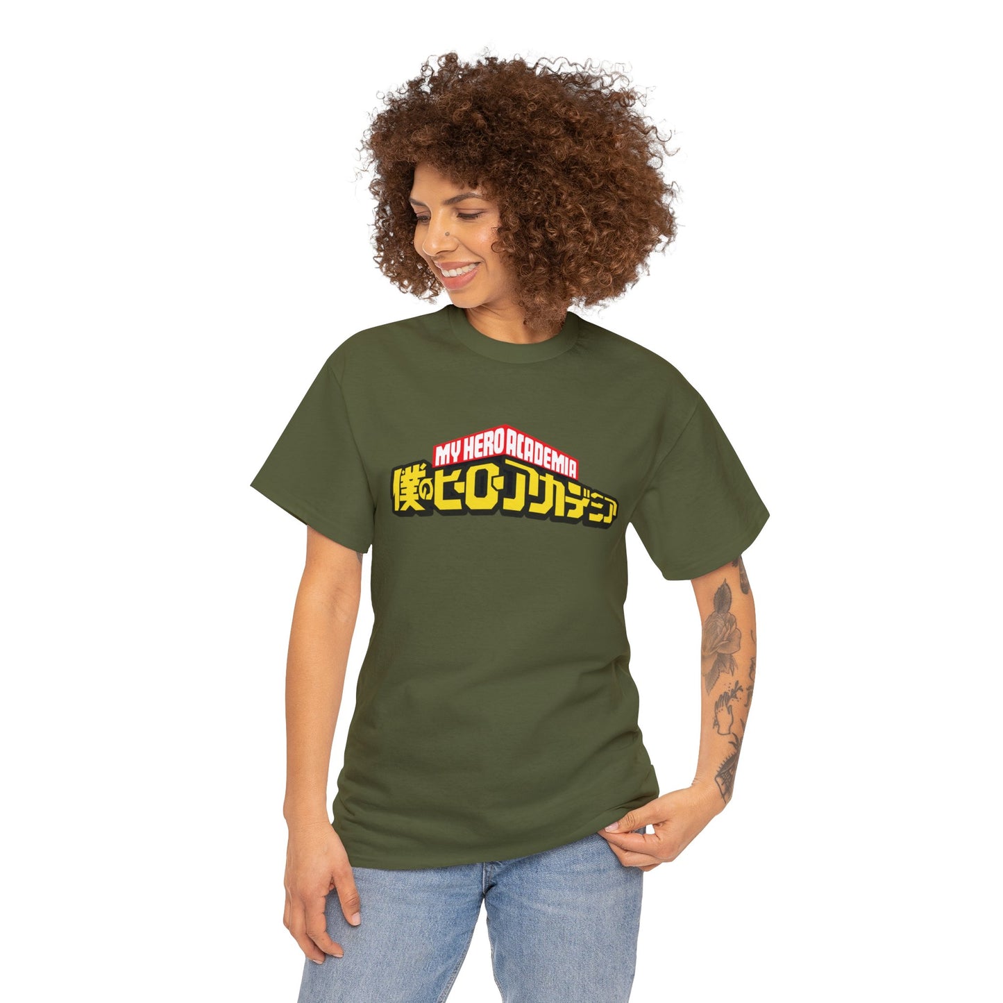 Unisex Heavy Cotton T-shirt - "Deku Manga" from My Hero Academia