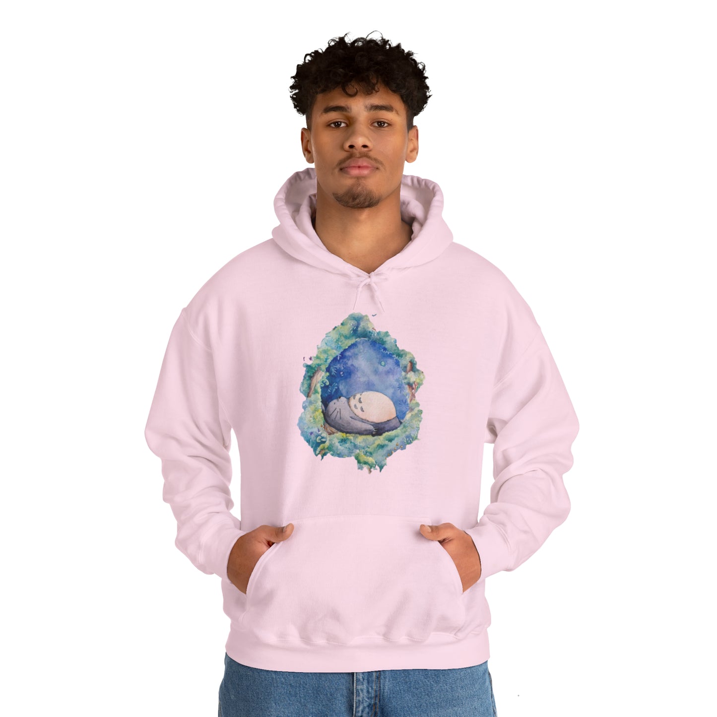 Unisex Heavy Blend™ Hoodie - "Totoro Sleeping" from Studio Ghibli